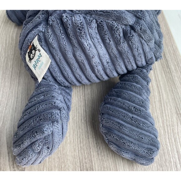 Jellycat Blue Cordy Roy Elephant 15” Plush Corduroy Lovey Stuffed Animal EUC - Picture 7 of 9